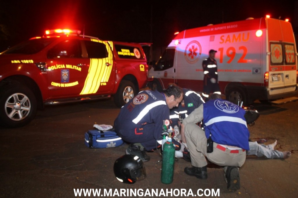 foto de Motociclista fica gravemente ferido após acidente em Maringá