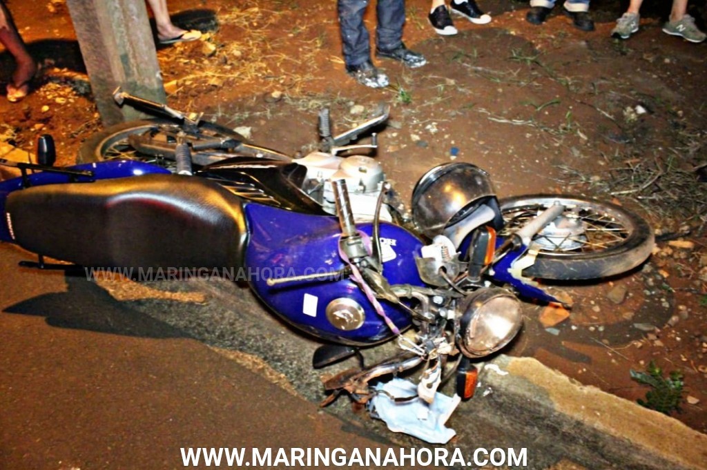 foto de Motociclista é entubado após acidente entre moto e bicicleta em Maringá