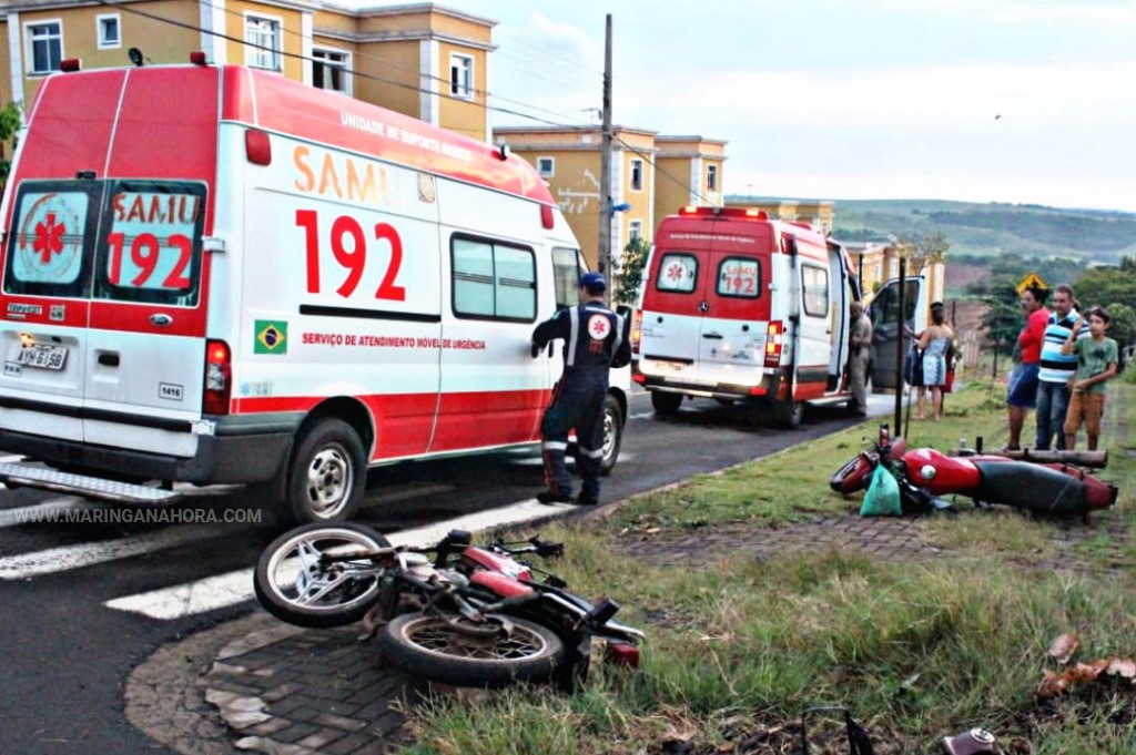 foto de Colisão entre motocicletas deixa três feridos em Maringá