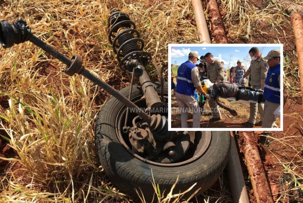 foto de Motorista é ejetado do carro após capotar várias vezes em Maringá