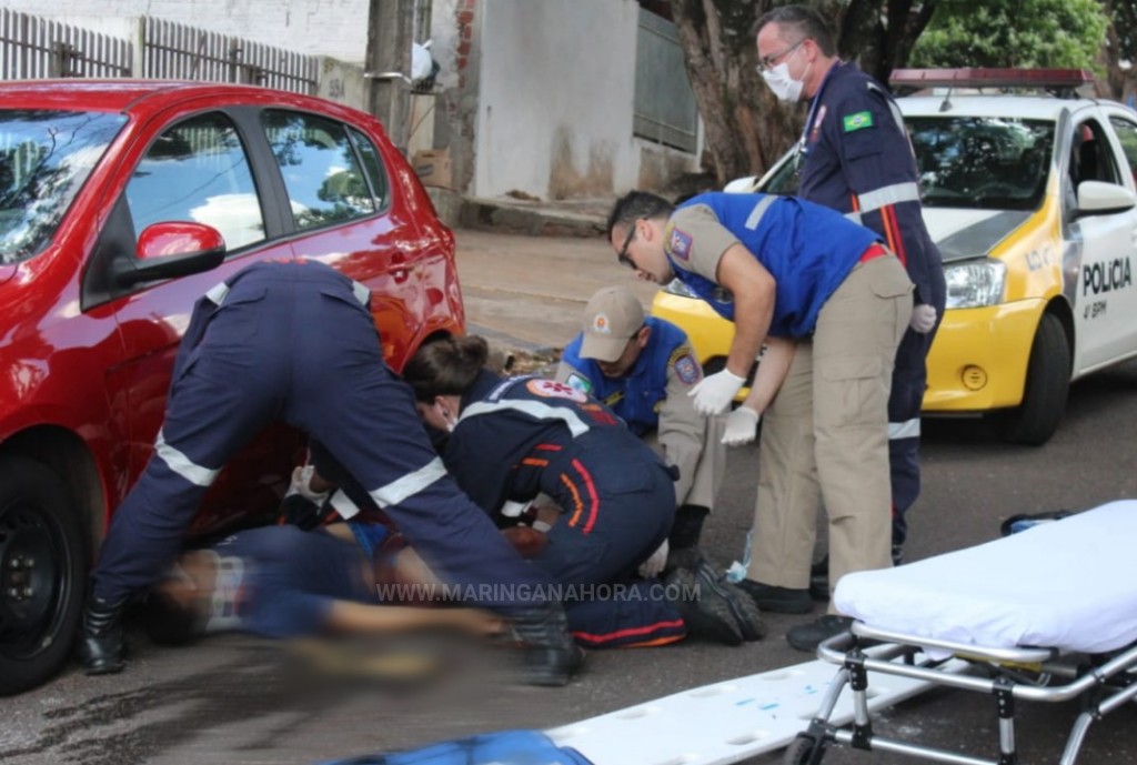 foto de Homem é socorrido em estado grave após levar facada durante discussão em Maringá