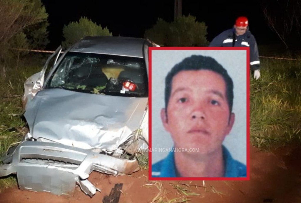 foto de A véspera de Natal; condutor morre após ser ejetado de carro em capotamento entre Maringá e Iguatemi