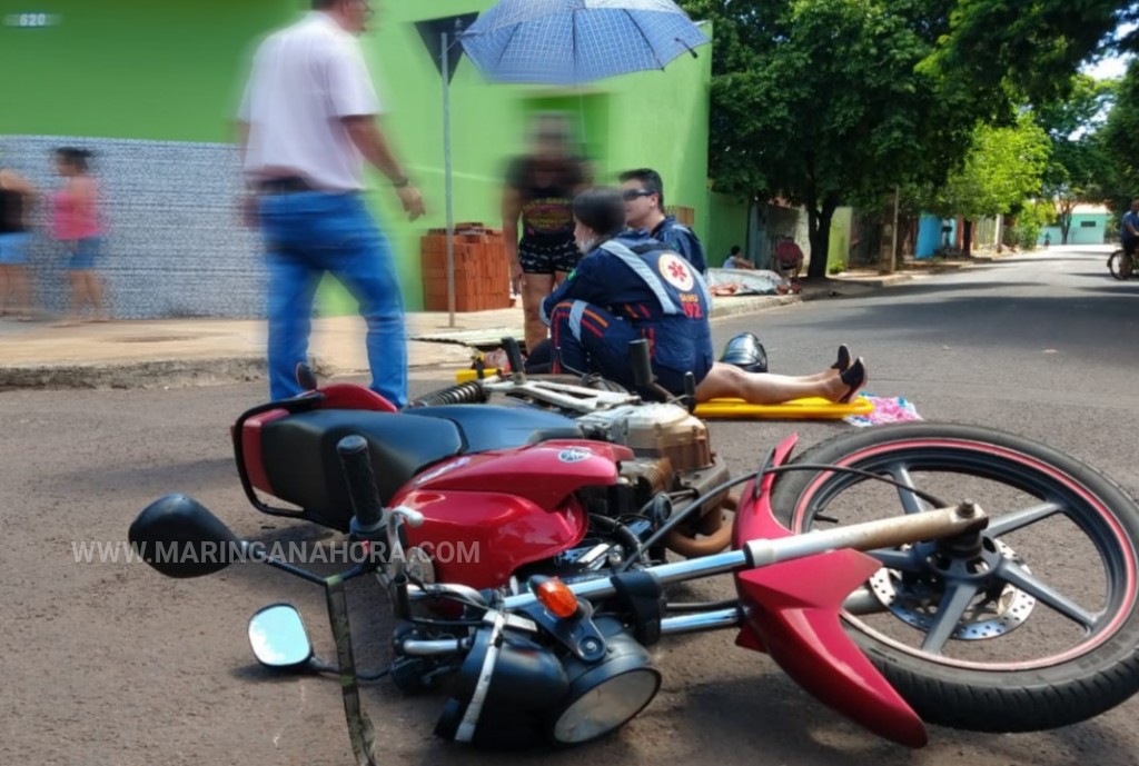 foto de Duas pessoas ficam feridas em colisão envolvendo duas motos em Paiçandu