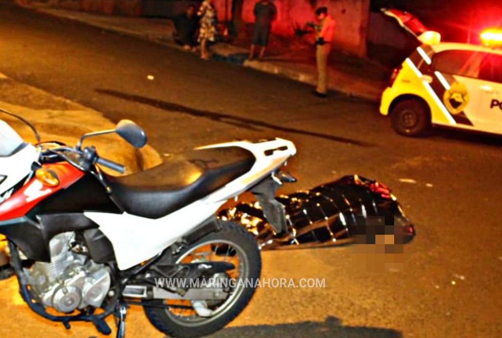 foto de Motociclista morre após queda de moto em Maringá, capacete e carteira da vítima podem ter sido roubados