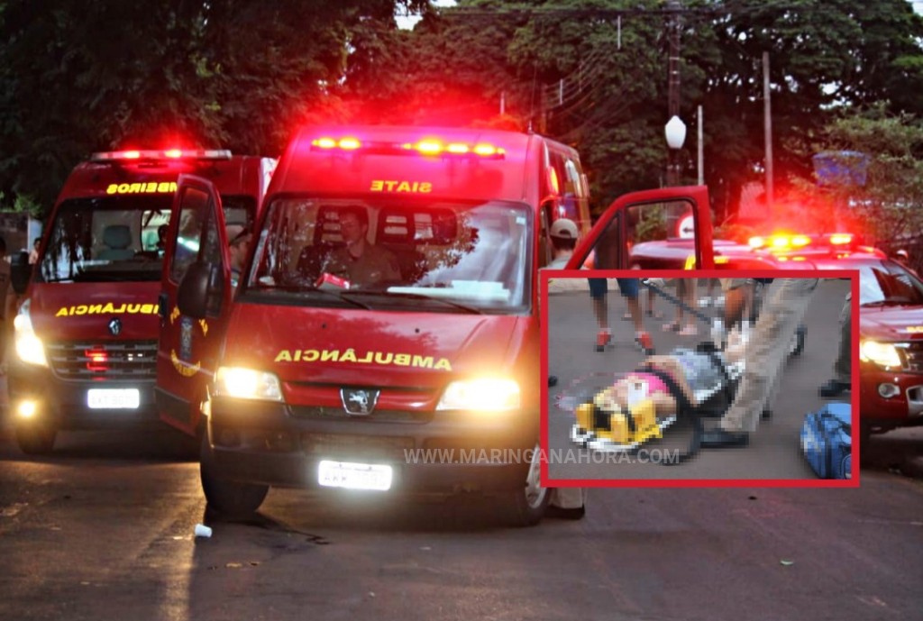 foto de Duas mulheres ficaram feridas em acidente de moto em Sarandi, uma delas em estado grave