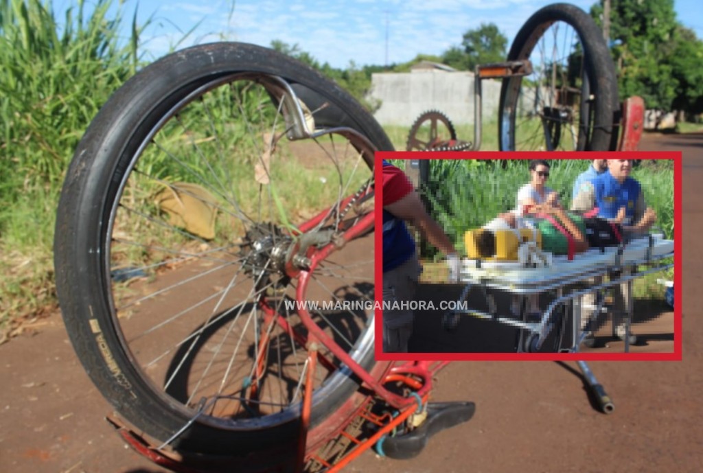 foto de Duas crianças ficaram feridas após queda de bicicleta no Parque Tarumã em Maringá