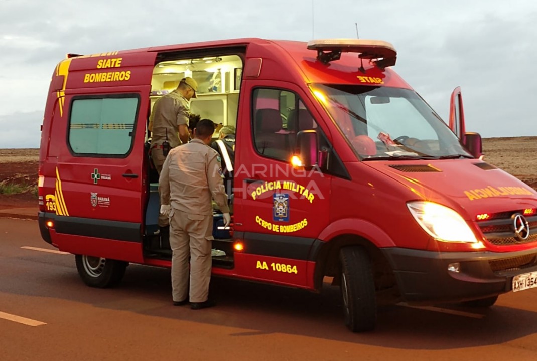 foto de Homem é socorrido em estado gravíssimo após ser atropelado por circular na marginal da PR-323 entre Maringá e Paiçandu