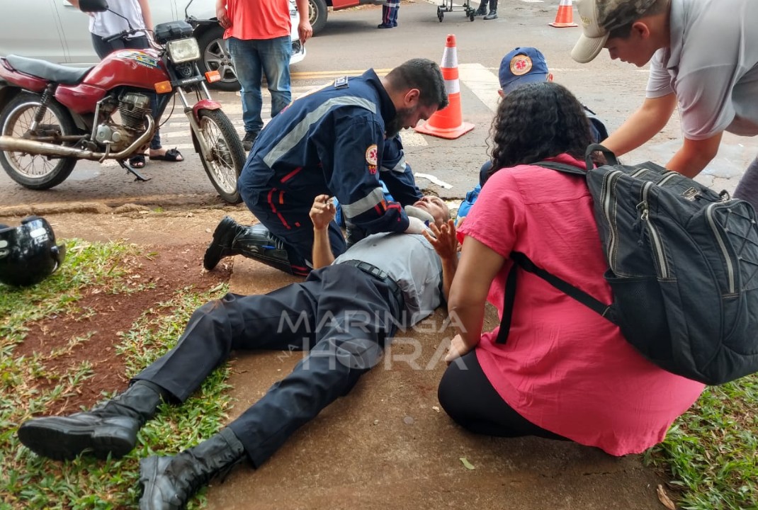 foto de Motociclista sofre ferimentos graves após acidente em Maringá