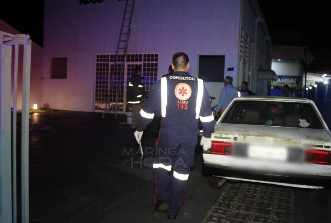 foto de Homem leva choque elétrico durante o trabalho em igreja de Maringá