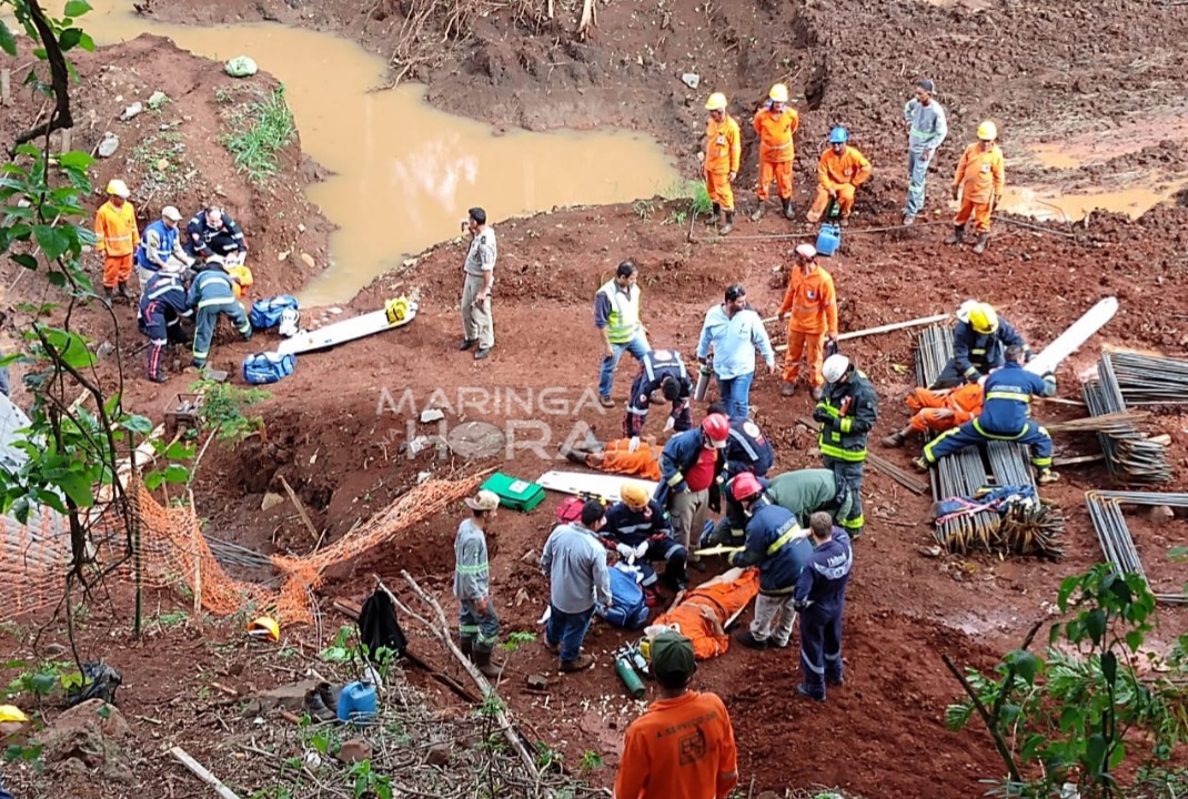 foto de Quatro operários ficam feridos em acidente de trabalho nas obras de duplicação da PR-323 entre Paiçandu e Água Boa