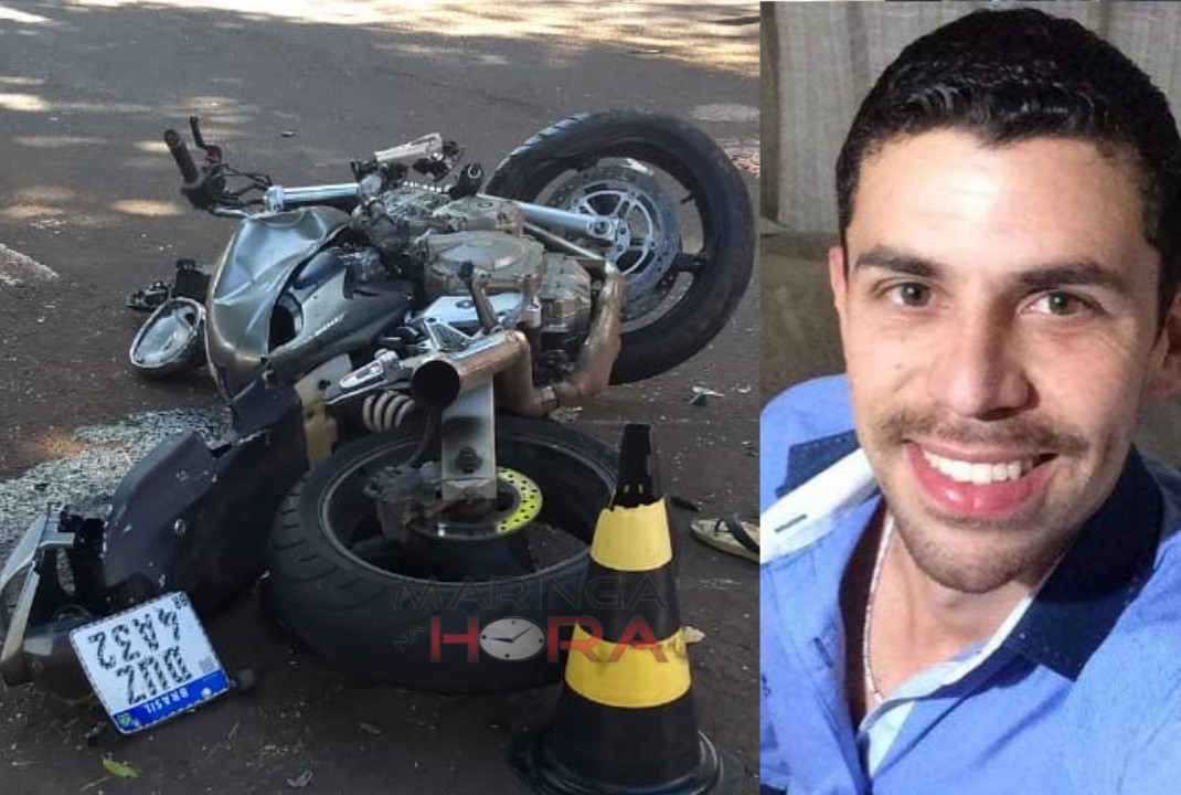 foto de Motociclista fica gravemente ferido após colidir contra veículo em Maringá