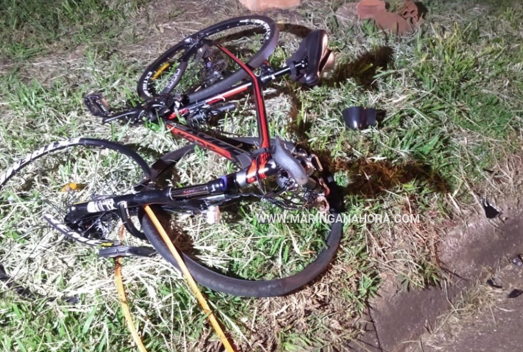 foto de Ciclista na contramão sofre ferimentos graves ao bater de frente com moto na rodovia BR-376 em Iguatemi