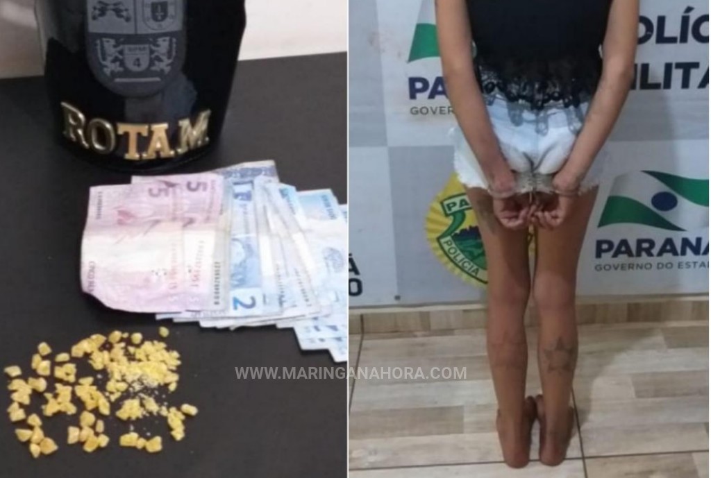 foto de Acusada de tráfico de drogas é presa pela ROTAM em Paiçandu