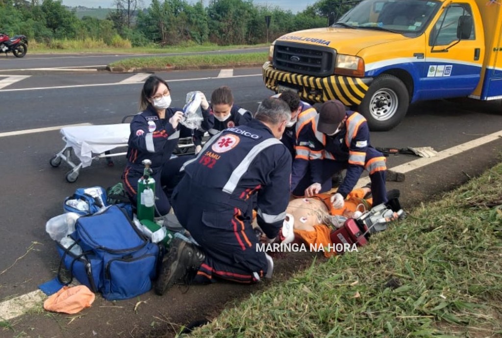 foto de Trabalhador é atropelado enquanto fazia manutenção de rodovia em Mandaguaçu