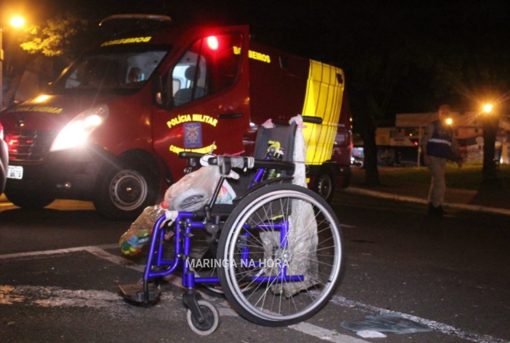 foto de Cadeirante fica ferido após ser atropelado em Maringá