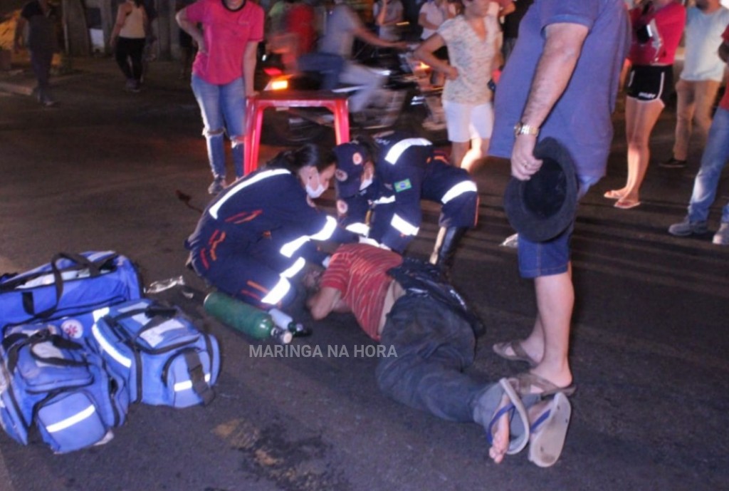 foto de Idoso de 68 anos sofre graves ferimentos na cabeça após ser atropelado por motociclista em Sarandi