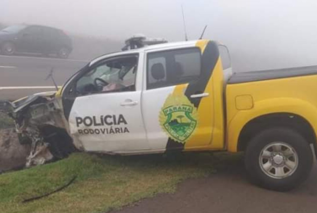 foto de Grave acidente com viatura da PRE deixa uma pessoa morta na BR 163 na região Oeste do Paraná 