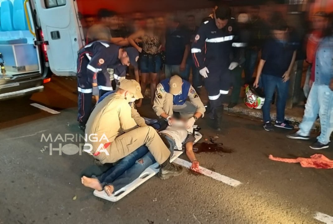 foto de Jovem de 18 anos sofre ferimentos graves após ser atropelada por moto em Maringá