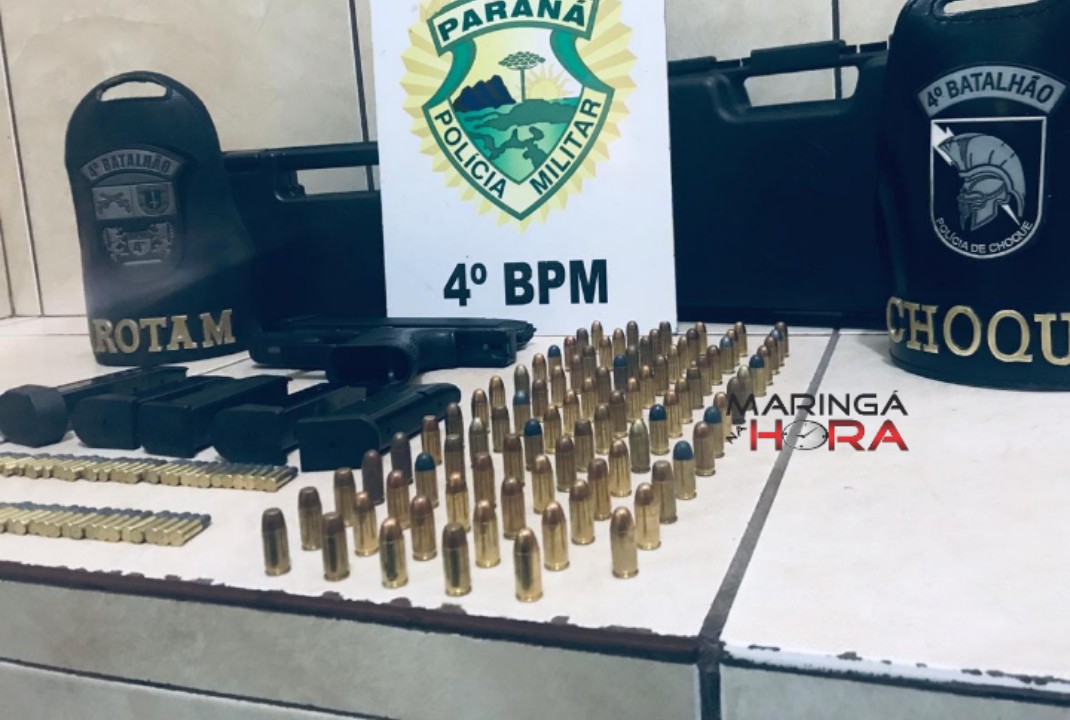 foto de PM apreende pistola e centenas de munições na casa de idosa em Maringá