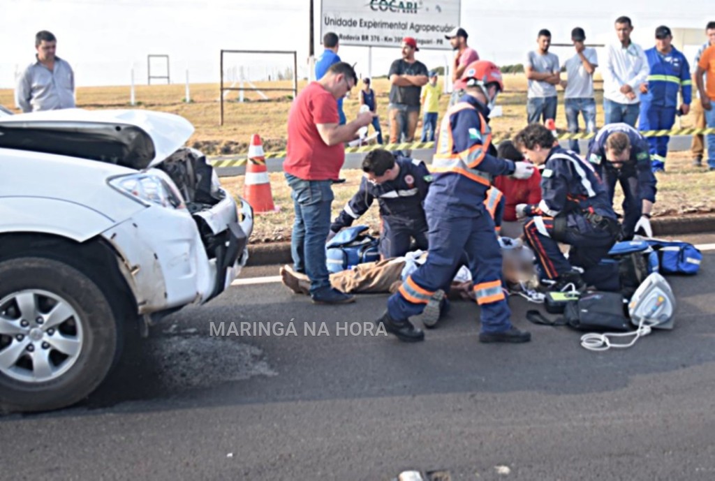 foto de Idoso morre ao ser atropelado por caminhonete em Mandaguari 