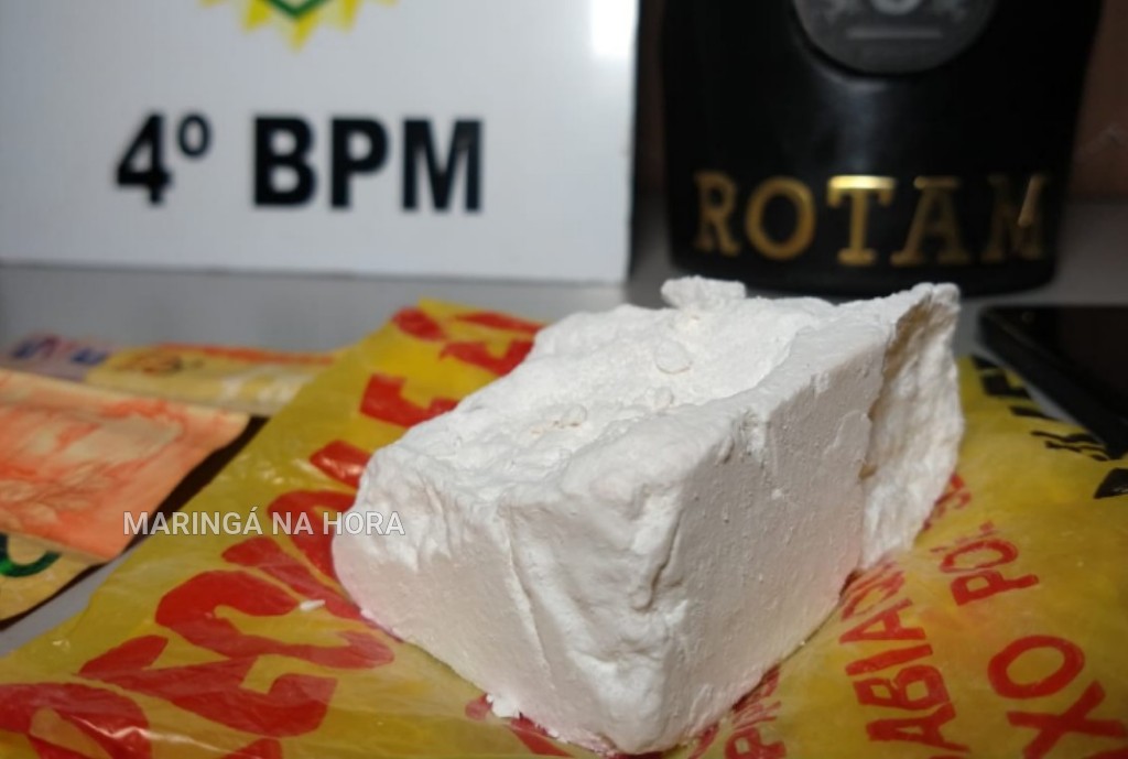 foto de ROTAM apreende cocaína em Paiçandu, um traficante foi preso e levou prejuízo de mais de R$ 8 mil reais