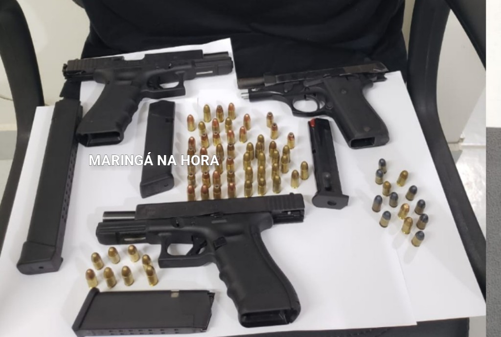 foto de Polícia Civil de Maringá apreende pistolas e três homens são presos