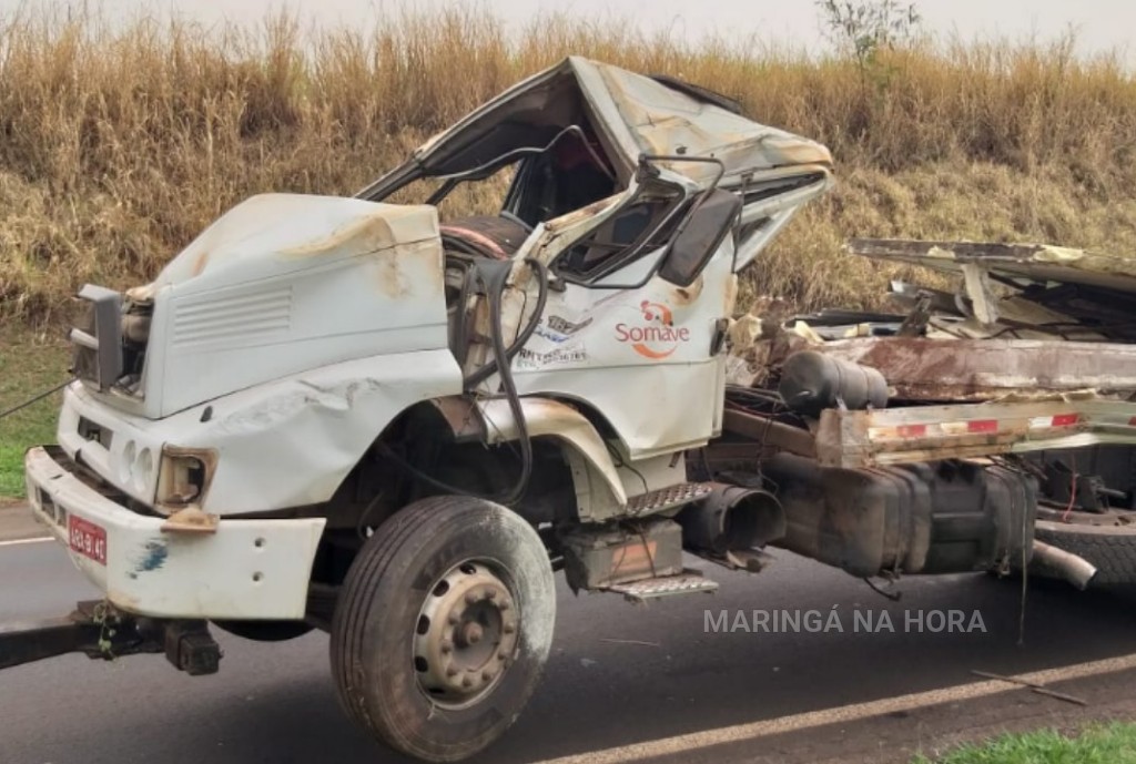 foto de Milagre - Motorista sobreviveu a um capotamento de caminhão em Maringá 