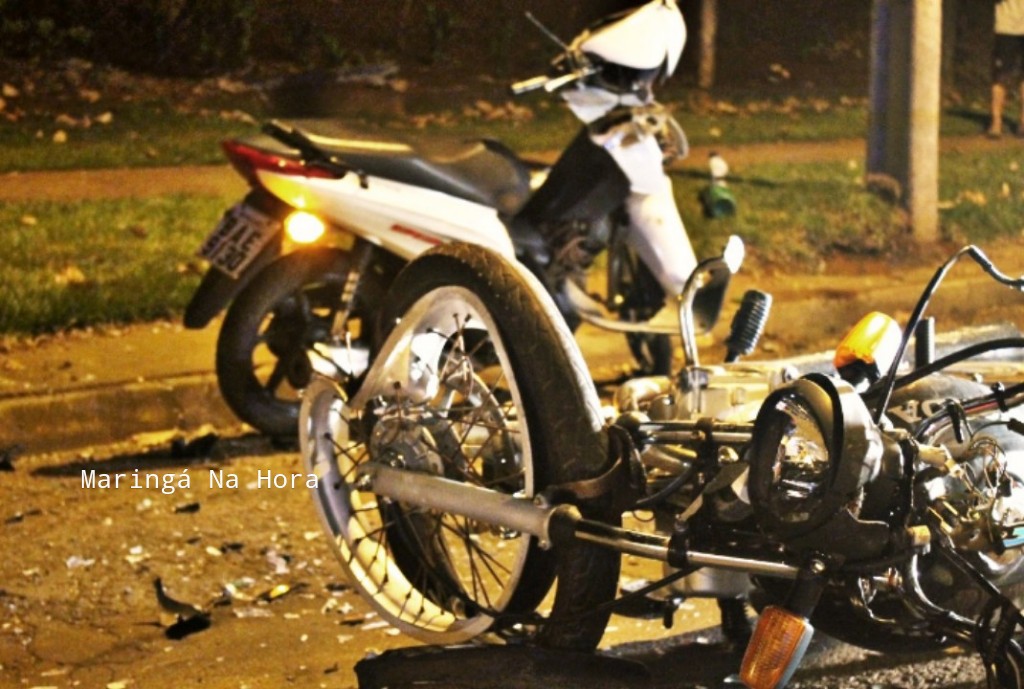 foto de Batida violenta envolvendo duas motocicletas no Parque dos Cerealistas, em Maringá