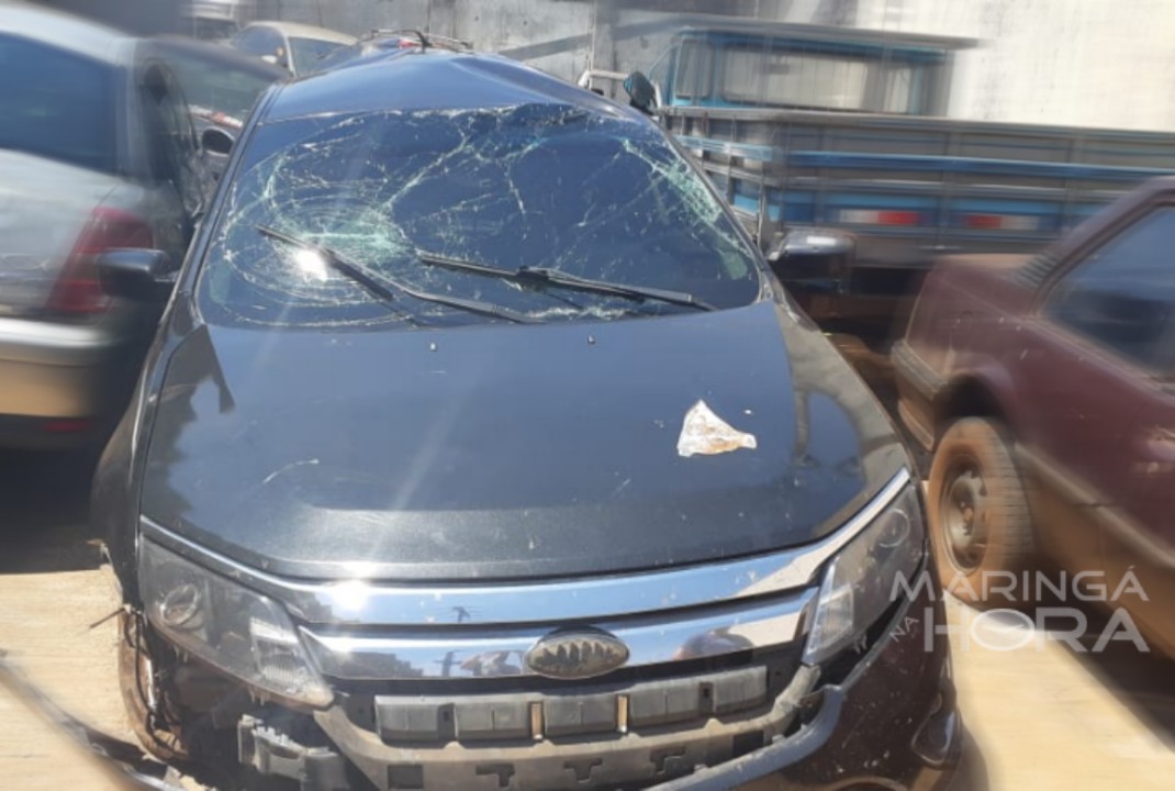 foto de Carro carregado com meia tonelada de maconha capota entre Castelo Branco e São Jorge do Ivaí