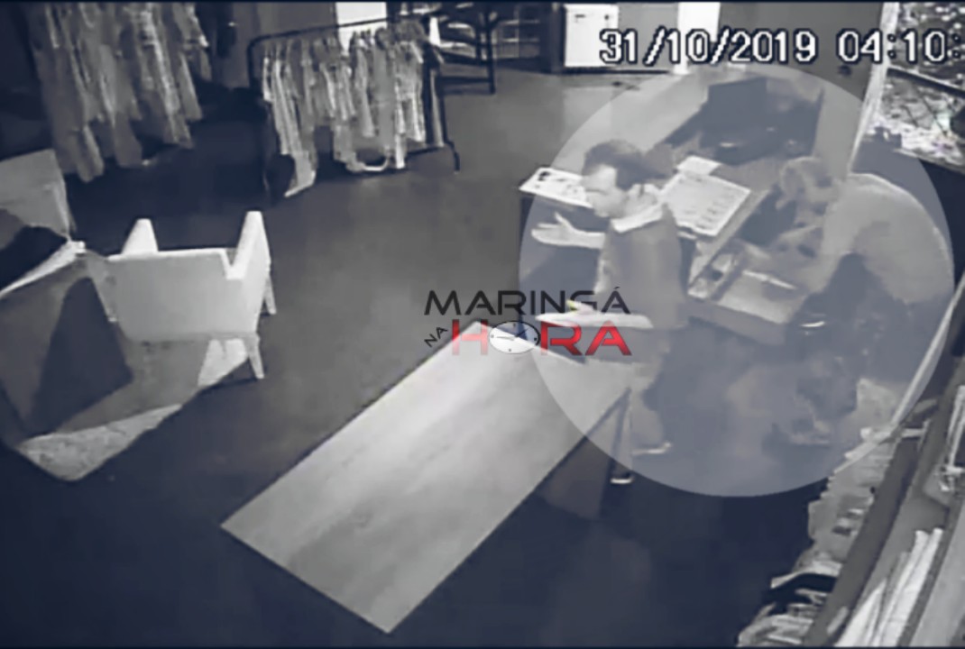 foto de Câmeras de segurança flagram furto a loja de roupas no Centro de Maringá