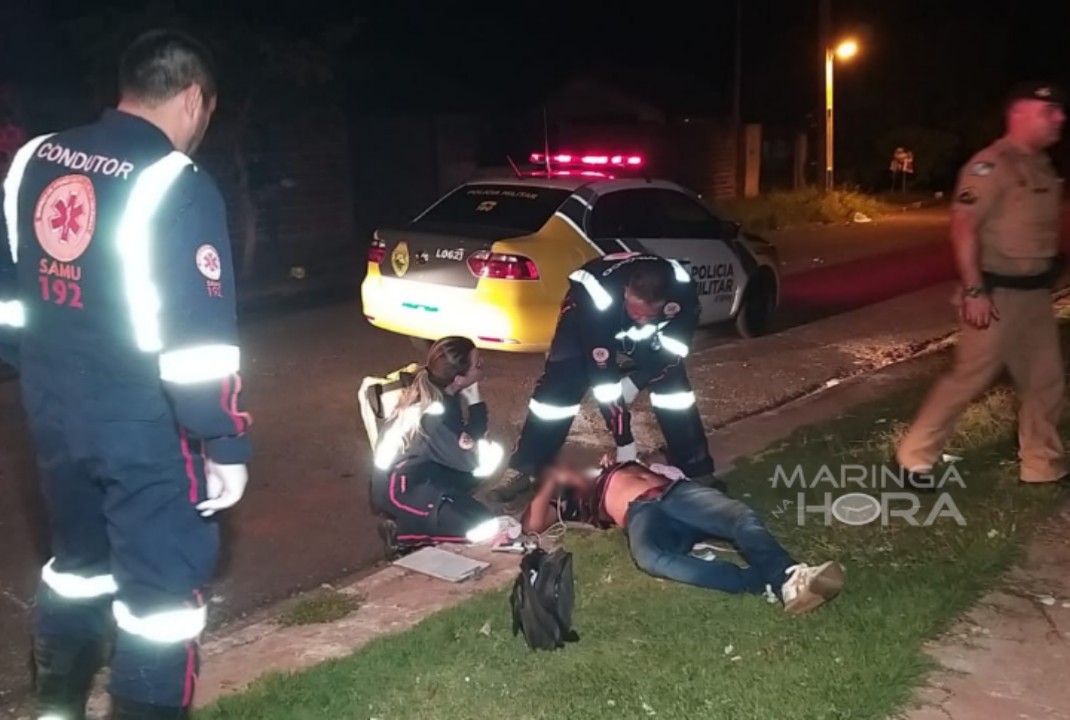 foto de Homem é socorrido em estado grave após ser esfaqueado em Maringá