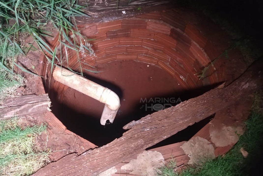 foto de Homem é resgatado após cair em fossa de quase 6 metros no Jardim Canadá, em Paiçandu