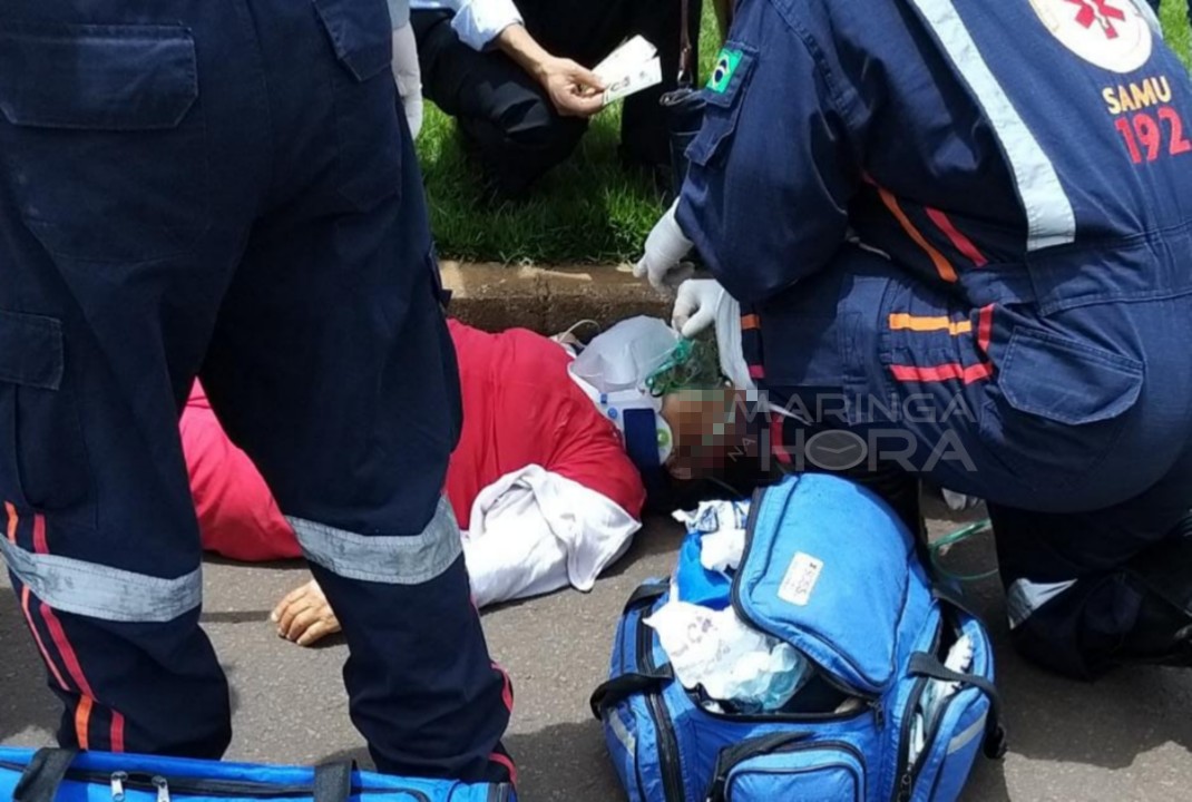 foto de Idosa é atropelada por moto ao tentar atravessar avenida em Maringá