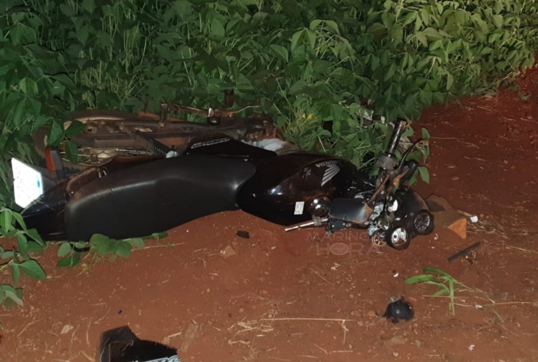 foto de Acidente entre carro e moto deixa motociclista gravemente ferido