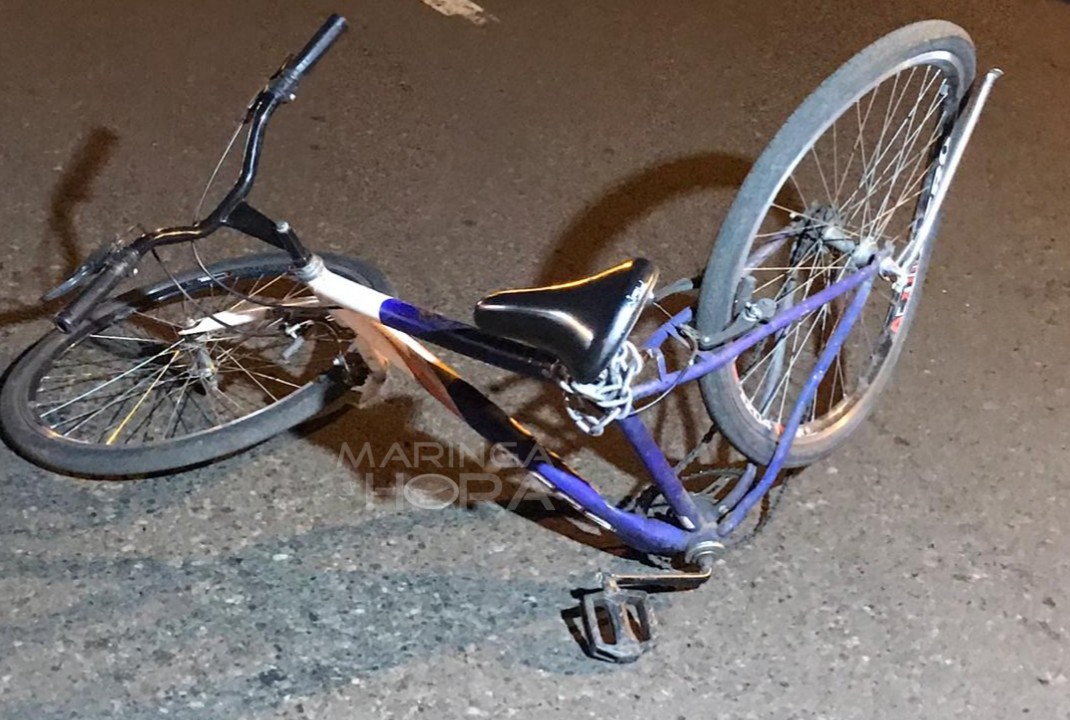 foto de Motociclista fica gravemente ferido após bater contra bicicleta em Maringá