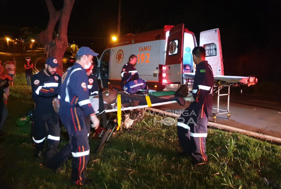 foto de Homem é socorrido inconsciente e com lesões graves após queda de moto em Maringá