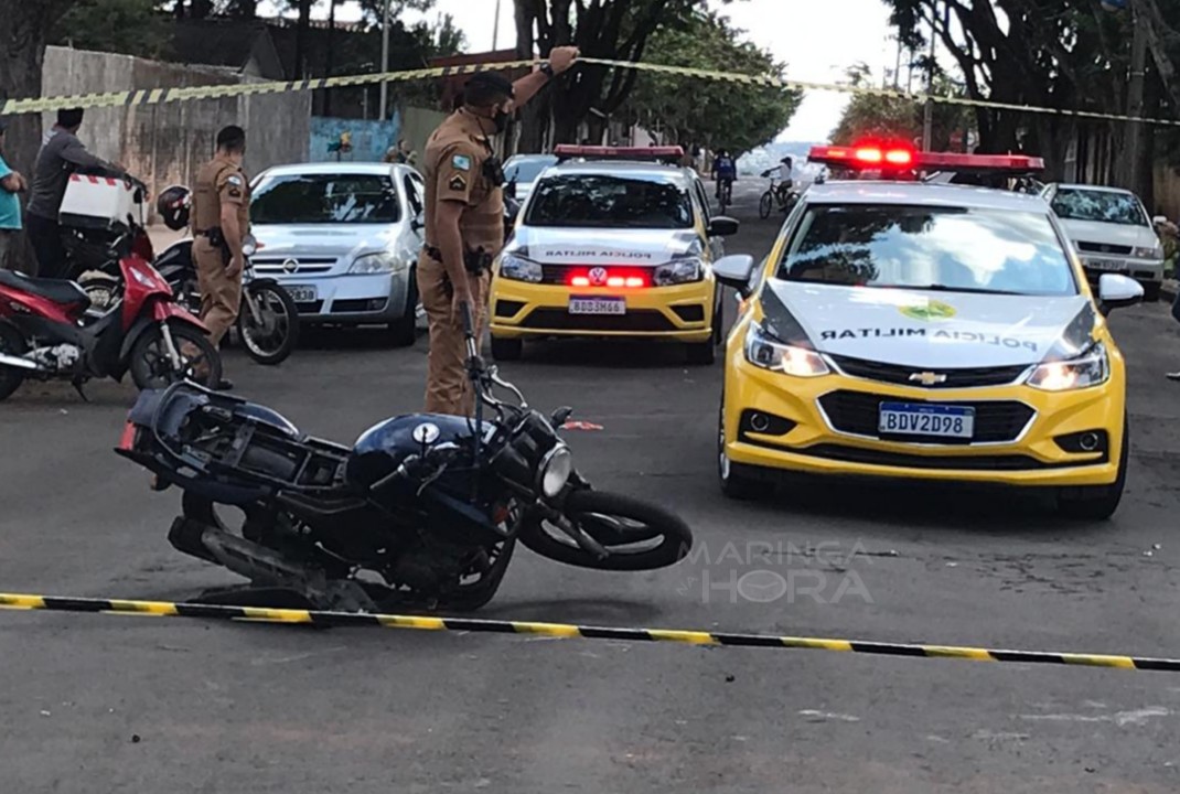 foto de Motociclista de 18 anos é socorrido inconsciente após acidente em Maringá