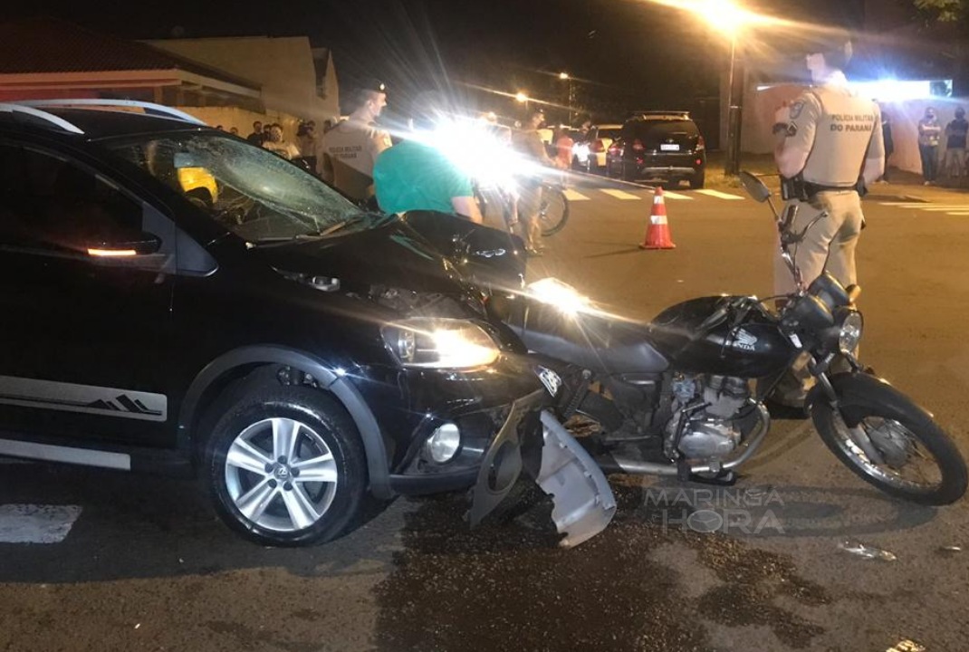 foto de Vídeo mostra momento em que motorista atropela casal que ocupava moto na cidade de Maringá