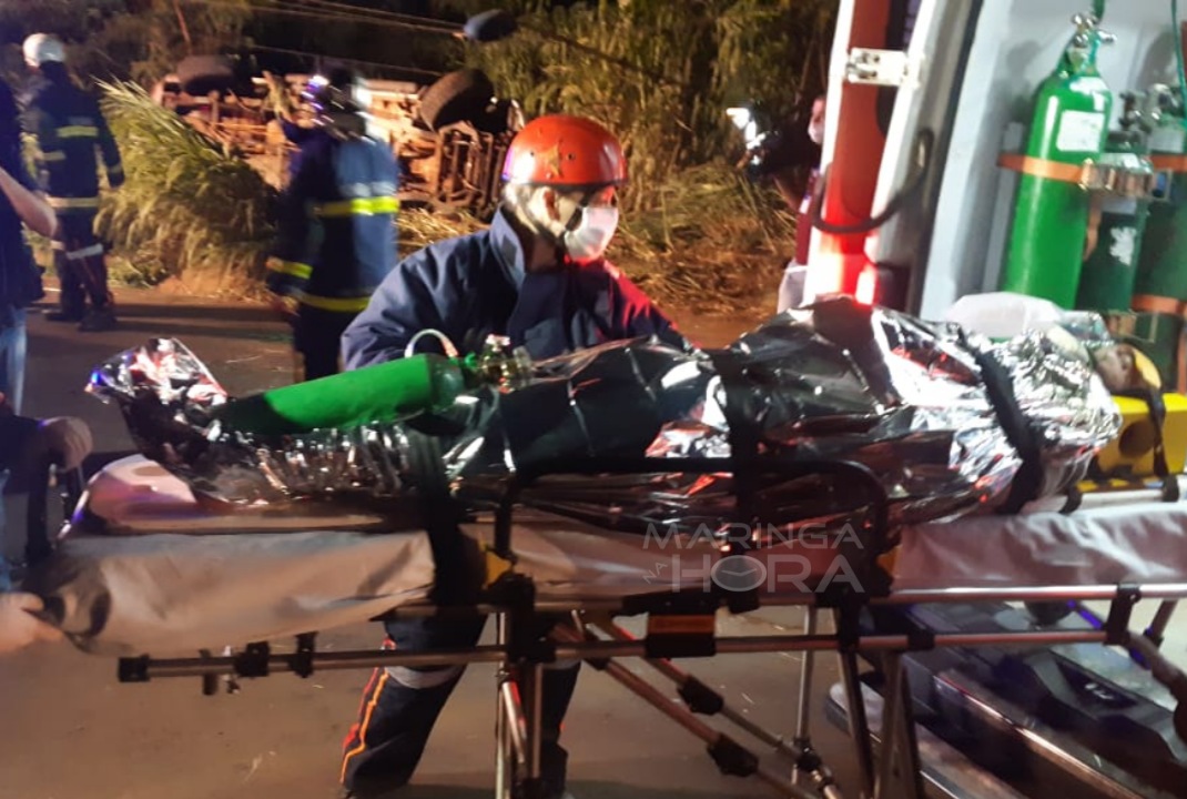 foto de Grave acidente no Contorno Sul em Maringá, mobiliza várias equipes de socorro