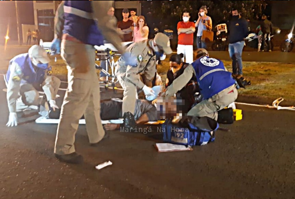 foto de Motociclista está na UTI após colisão com carro em Maringá