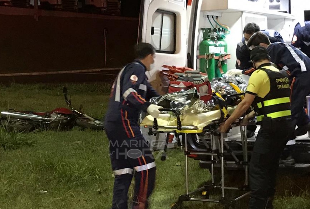 foto de Motoboy fica gravemente ferido em acidente no Contorno Sul de Maringá