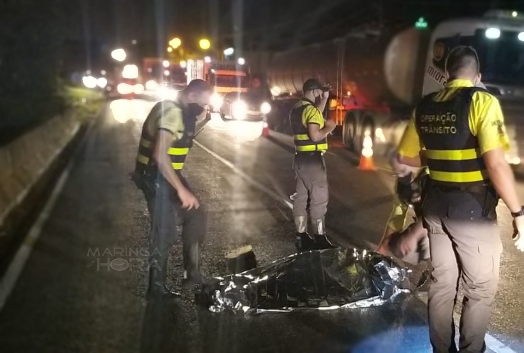 foto de Pedestre morre após ser atropelado por moto no Contorno Sul, em Maringá