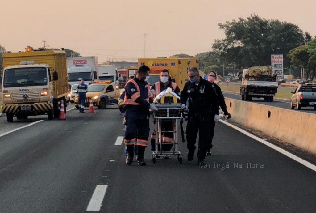 foto de Motociclista é socorrida em estado grave após pneu de moto estourar na rodovia BR-376