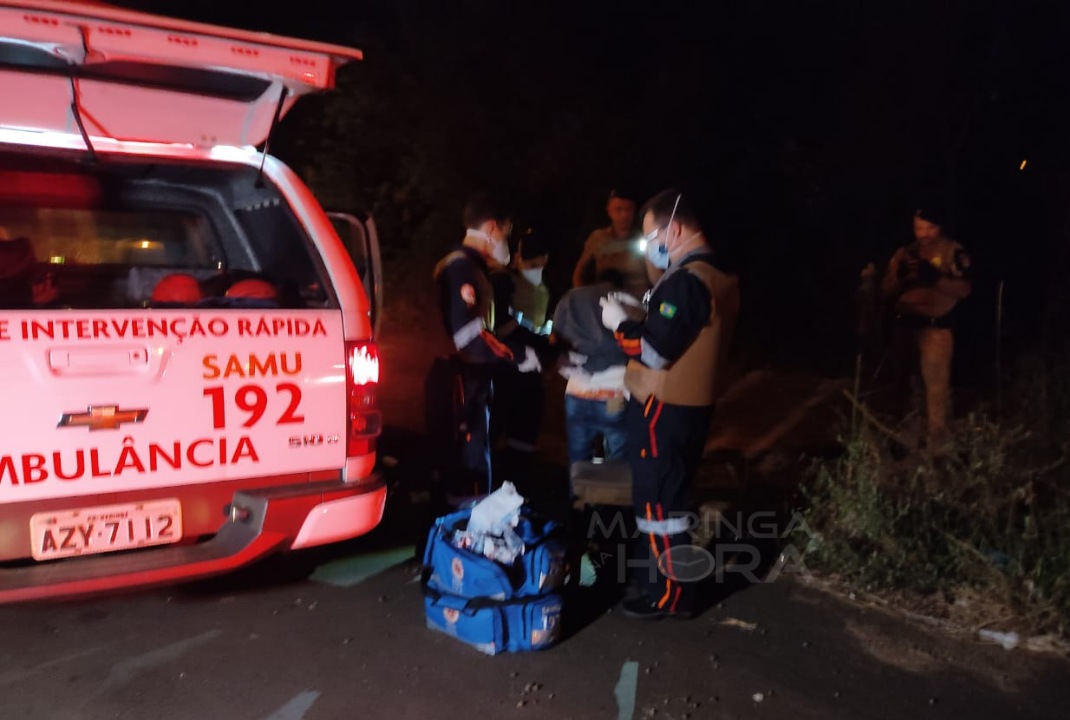 foto de Jovem é baleado com dois tiros em frente de uma residência na cidade de Mandaguaçu