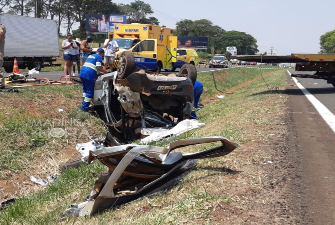 foto de Acidente grave na BR-376 entre Maringá e Iguatemi deixa três pessoas feridas