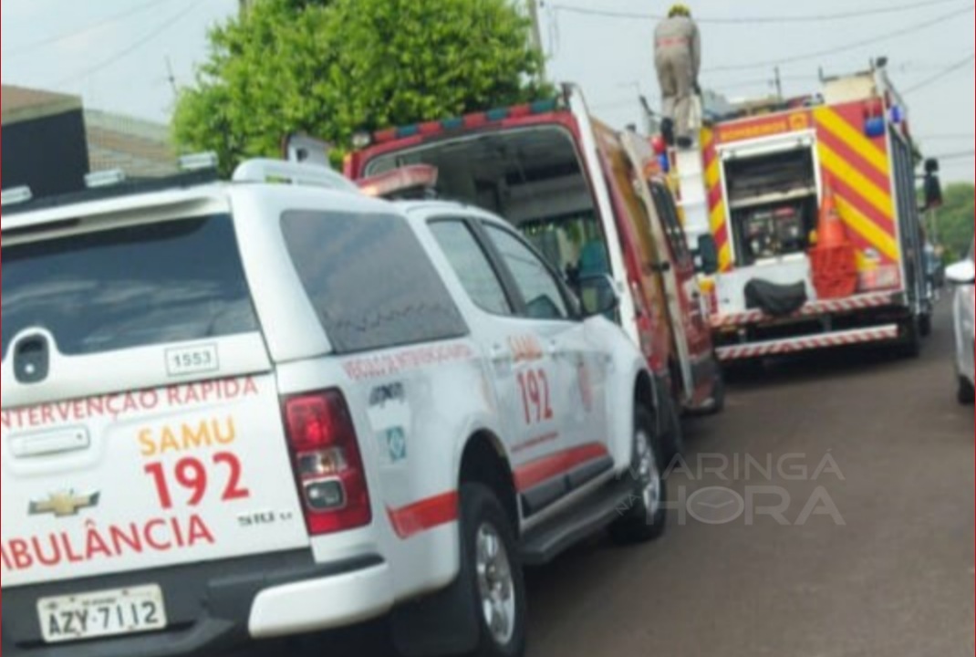 foto de Trabalhador sofre queda de aproximadamente 7 metros é socorrido inconsciente, em Paiçandu