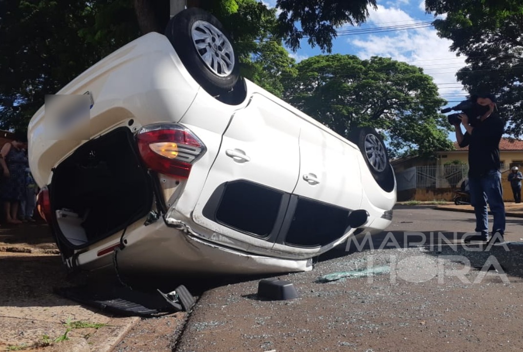 foto de Colisão entre dois veículos deixa 2 pessoas feridas em Maringá