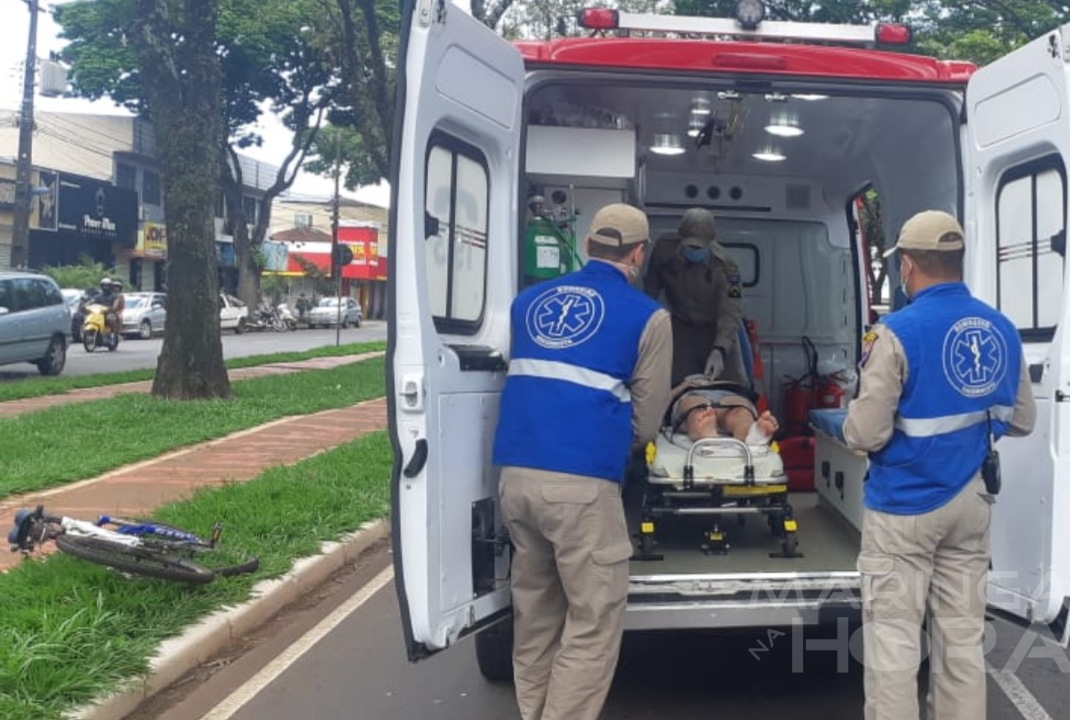 foto de Ciclista fica gravemente ferida após ser atropelada na faixa de pedestres por moto em Maringá  