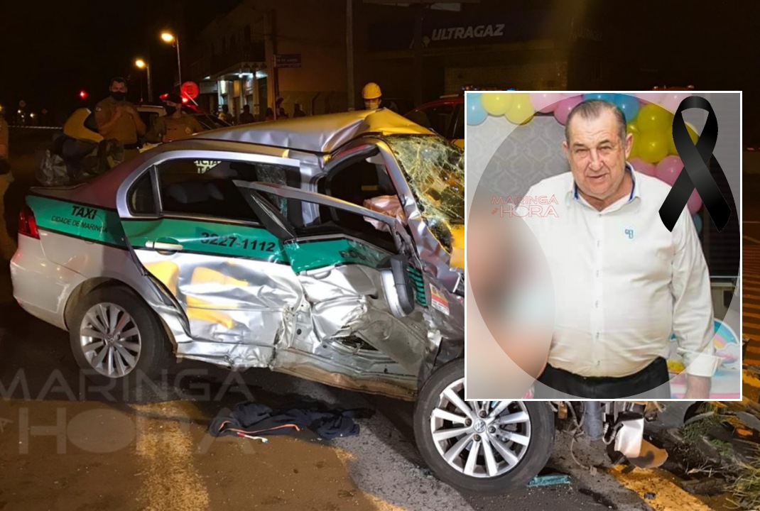 foto de Motorista e passageiro de táxi morrem em acidente em Maringá