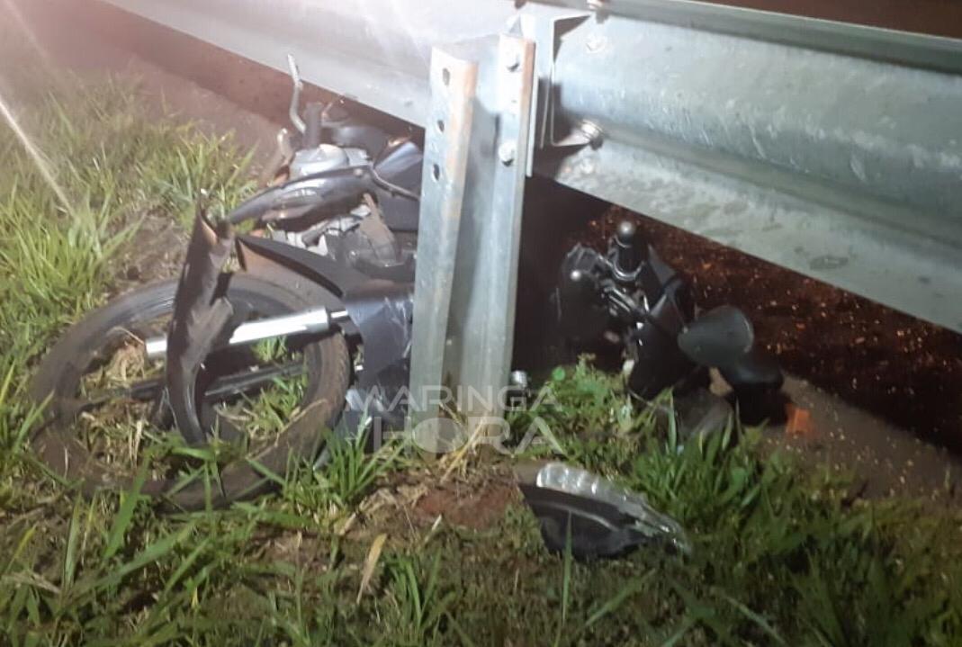 foto de Buraco na pista provoca acidente e motociclista é socorrido em estado gravíssimo na PR-323